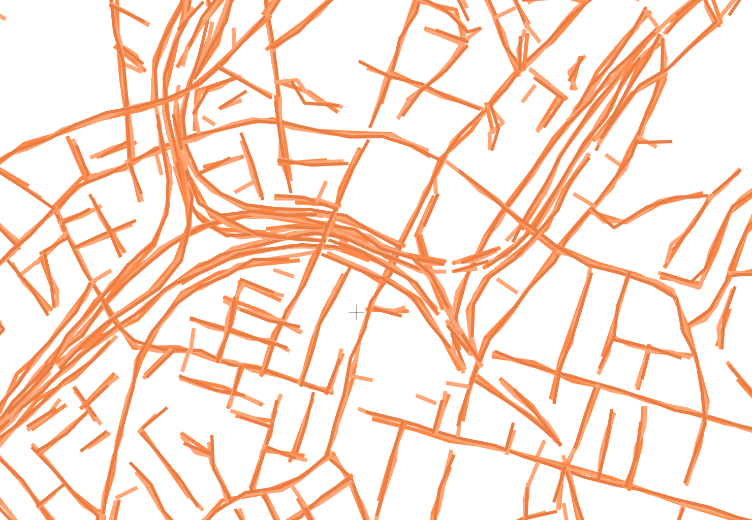 A real roads dataset with a sketch effect